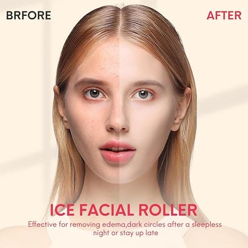 SunMine Ice Roller for Face and Eyes Ice Cube Roller Frozen Rollers Reusable Silicone Beauty Tool for Man and Woman Skin Care (Pink) thumbnail 5
