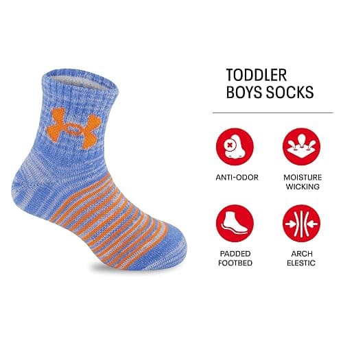Under Armour boys Multi Pack Quarter Sock thumbnail 2