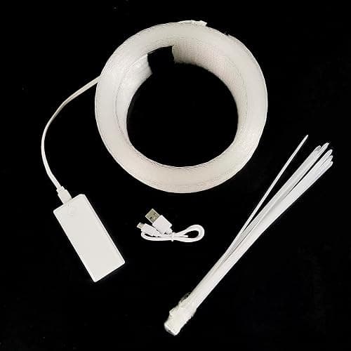 FOPLIT LED Fiber Optic Mesh Light Kits with Battery Controller for Dresses Costumes Textiles - Net Fabric Light Up Wedding Parties Halloween Christmas (6.6 Yards (6 Meters) Mesh) thumbnail 6