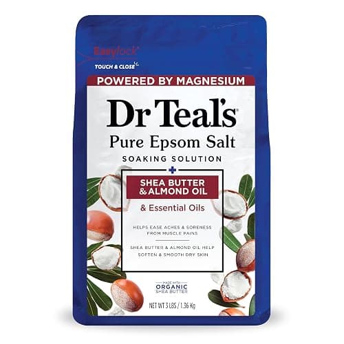 Dr Teal's Epsom Salt Magnesium Soak, Soften & Moisturize with Shea Butter & Almond Oil, 3 lbs - Image 1