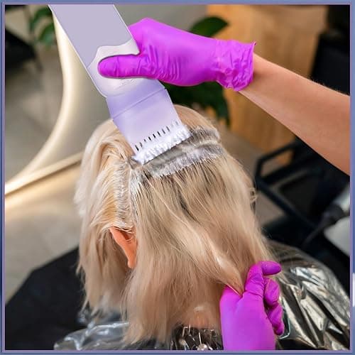 Pimoys Root Comb Applicator Bottle 6 Ounce, Oil Applicator for Hair Dye, Hair Oiling Bottle Brush with Graduated Scale, Purple thumbnail 6