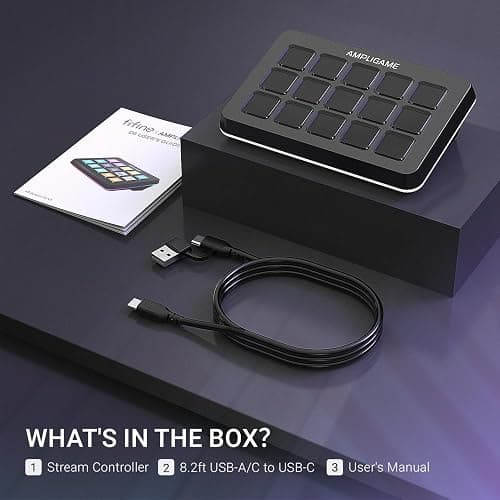 FIFINE AmpliGame Stream Controller with 15 Macro Keys, Streaming Keyboard with Trigger Actions in OBS/Twitch/YouTube/Streamlabs, Shortcut Buttons Keypad Works with Mac and PC-D6 thumbnail 9