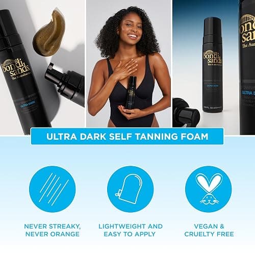 Bondi Sands Self Tanning Foam Ultra Dark| Lightweight Self-Tanner Foam Enriched with Aloe Vera | Coconut scent | suitable for all skin types | Darkest Tan | Streak-Free | Never Orange (200 mL) thumbnail 5