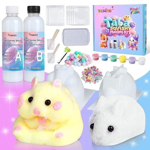 TECMIYO Taba Squishy Making Kit - DIY Squishy Maker with 1:1 AB Liquid Silicone for Super Soft Squishies - Arts & Crafts Kit for Beginners - Birthday Crafts Gifts thumbnail 4