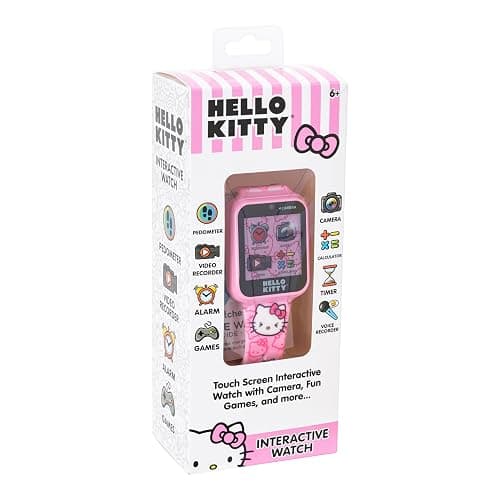 Accutime Hello Kitty Kids Smartwatch - Interactive Touchscreen with 10 Watch Faces, Camera, Games, Alarm, Step Tracker & More - Fun Gift for Girls with Pink Silicone Strap - Fits Wrists 5.5'' to 8.0" thumbnail 7