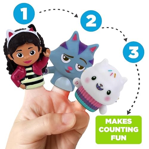 NBC Universal Gabby's Dollhouse Bath Finger Puppets, 10 Pc - Party Favors, Educational, Bath Toys, Story Time, Beach Toys, Playtime, Stocking Stuffer thumbnail 7