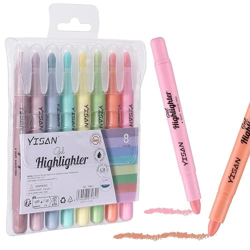 YISAN Bible Highlighters, Bible Marker Pens, Pastel Bible Highlighters, Marker Pens Set, 8 Colours, 70641 thumbnail 6