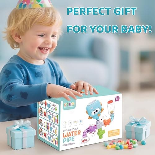 DOLIVE Bath Toys for Kids Ages 4-8, DIY Assembly Water Pipe Building Kit, Interactive Water Toy for Toddlers 3-5, Educational STEM Learning Gift for Boys and Girls thumbnail 7