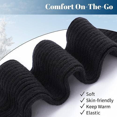 Passionbility Leg Warmers for Women 80s, Ribbed Knit Long Socks Leg Warmer | Leg Warmers Women Girls Y2k, Warm LegWarmer Long Socks for Party Yoga Sports Fashion Accessories, Medium Size Stretch Fit thumbnail 5
