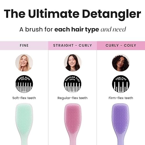 Tangle Teezer Ultimate Detangler Brush for Wet & Dry Hair, Eliminates Knots & Reduces Breakage for All Hair Types, Amazon Exclusive Rosebud thumbnail 8