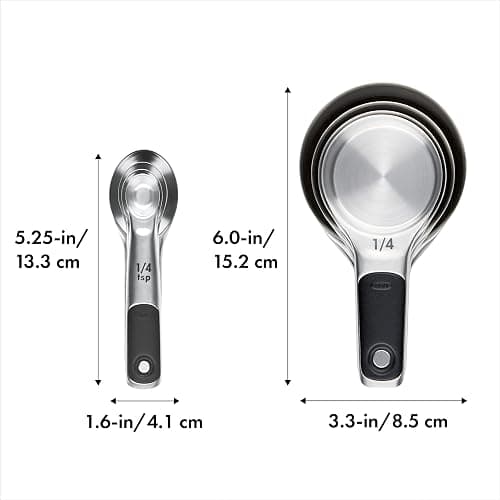 OXO Good Grips Stainless Steel Measuring Cups and Spoons 8-Piece Set, 4 Cups and 4 Spoons thumbnail 2