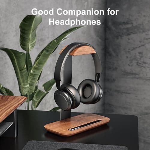 UPERGO Wooden Vertical Laptop Stand, Desk Tray and Headphone Stand thumbnail 4