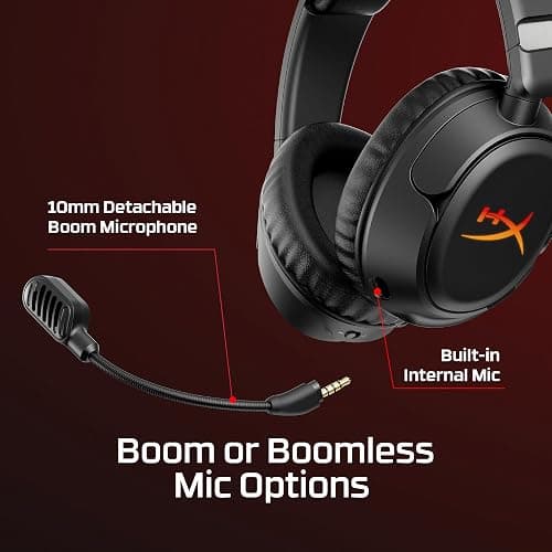 HyperX Cloud Flight 2 – Wireless Gaming Headset, Customizable RGB Lighting with Removable Earcup Plates, up to 100 Hours of Battery Life, 2.4GHz & Bluetooth, Multi-Platform Compatibility - White thumbnail 5