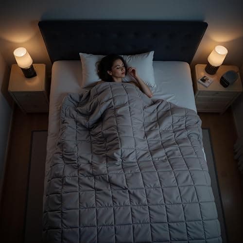 Gkyet Weighted Blanket for Adults(60" x 80",15lbs) Twin Size Soft Cooling Heavy Blanket for Sleeping,Breathable Blanket with Glass Bead Perfect for 220-280 lbs,All Season,Machine Washable(Grey) thumbnail 2