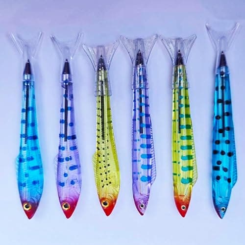 Senroce 6 Packs Novelty Sardine Fish Pens, Cute Fish Pens, Fun Fish-Shaped Ballpoint Pens, Creative Stationery for School, Office, Adults, Gift & Daily Writing thumbnail 8