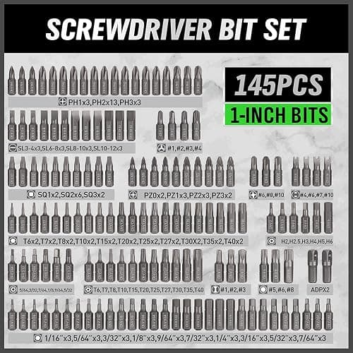 SWANLAKE 232-Piece Ultimate Screwdriver Bit Set, Cr-V Impact Driver Bit Set, Includes Security Bits, Nut Driver, Ratchet Wrench and Bits Holder thumbnail 4