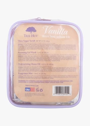 Tree Hut Vanilla Mini Best Sellers Kit, Exfoliating & Hydrating Body Care Travel Set, Nourishing Skin Care Bundle for All Skin Types, Perfect Holiday Gift & Stocking Stuffer thumbnail 2