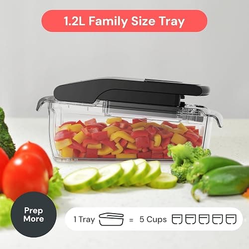 Fullstar The Original Pro Chopper - Vegetable Chopper and Spiralizer, Food Chopper with Container, Fruit Slicer, Kitchen Gadgets & Gifts, Home Essentials (4 in 1, Clear) thumbnail 7