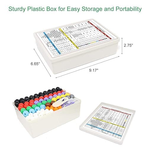 RELIANCER Molecular Model Kit,444PCS Organic Molecular Chemistry Set w/C60,Atoms,Bonds,Molecular Structures Building Kit for Chemistry Learning,STEM Science Kits for Teachers,Students,Young Scientists thumbnail 3