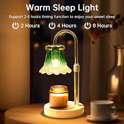 GEEZO Fragrance Candle Warmer Lamp，Electric Candle Warmer with Timer & Dimmer，Mom Christmas Birthday Gifts for Women, House Warming Gifts New Home Bedroom Decor thumbnail 4