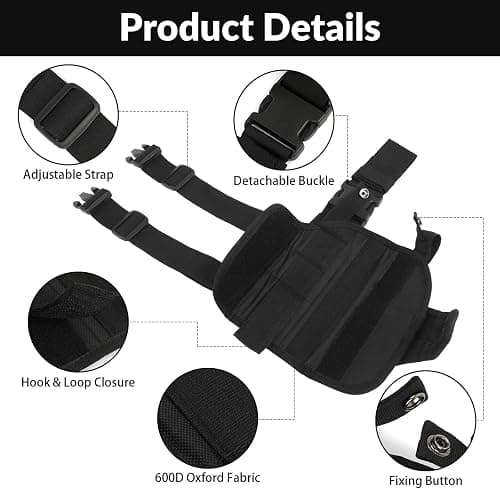 Drop Leg Holster, Leg Holsters for Pistols, Thigh Holster for Men thumbnail 5