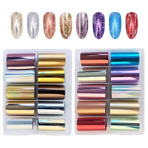 EBANKU 20 Rollen Nagel Transferfolie - Nailart Nägel Dekorationen - Image 1