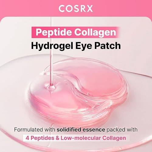 COSRX Pink Peptides Collagen Hydrogel Eye Patch for Puffy Eyes (60) | Cooling & Firming Under Eye Patches with 4-Peptide & Caffeine, Depuffing Gel Eye Mask, Korean Skin Care thumbnail 2