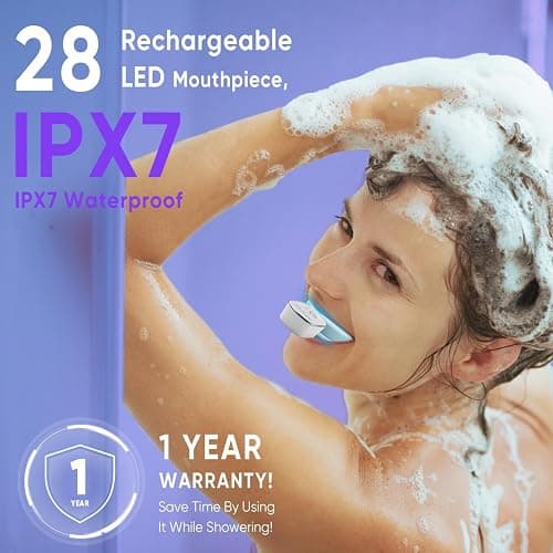 MySmile Deluxe 10 Min Teeth Whitening Kit with 28 LED Light, 35% Carbamide Peroxide Teeth Whitening Gel, Helps Remove Years of Stains from Coffee, Soda, Wines, Smoking, Food thumbnail 5