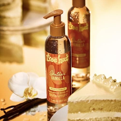 Tree Hut Golden Vanilla Moisturizing Shave Oil, Hydrating & Nourishing Shave with Shea Butter & Natural Oils, Helps Prevent Bumps & Irritation, Smooth & Soft Skin, Shaving Cream Alternative, 7.7 oz thumbnail 5