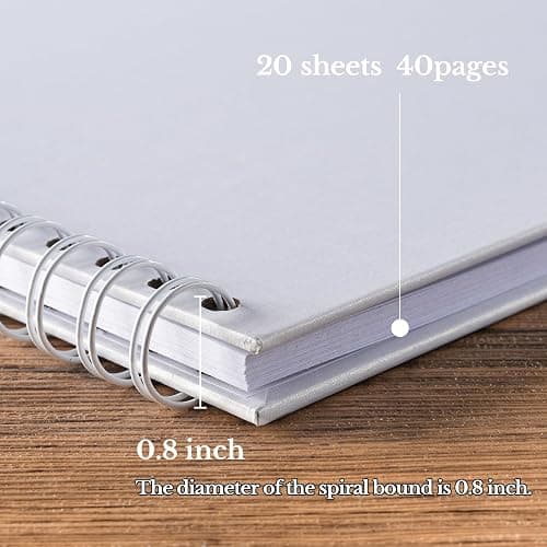 potricher 8 x 8 Inch DIY Scrapbook Album 40 Pages Hardcover Kraft Paper Scrap Book Photo Albums Memory Book for Wedding and Anniversary Family (White, 8 Inch) thumbnail 4