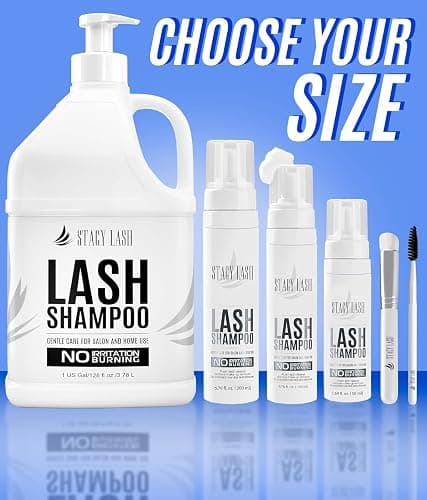STACY LASH 6.76 fl.oz / 200ml Eyelash Extension Shampoo + Brush/Eyelid Foaming Cleanser/Wash for Extensions & Natural Lashes/Safe Makeup Remover/Supplies for Professional & Home Use thumbnail 7