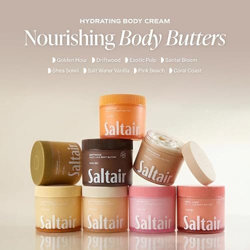 Saltair Multi-Lipid Body Butter | Salt Water Vanilla Cream | 10 oz | Creamy texture with conditioning ingredients for lasting hydration and a soft comfortable finish thumbnail 4