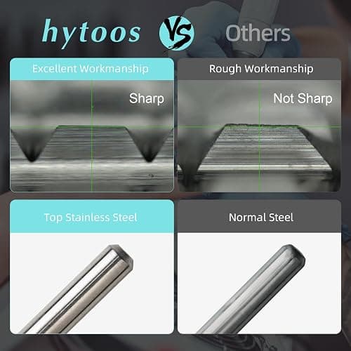 HYTOOS Safety Nail Drill Bits, 13mm Barrel Dust Proof D4S Cut Nail Bit, Right-handed 3/32 Carbide Drill Bits for Nails, Electric Manicure Drills Removal Gel,M thumbnail 7