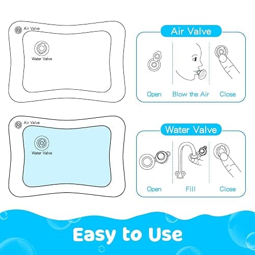 Yeeeasy Tummy Time Water Mat丨Inflatable Tummy Time Water Play Mat for Babies, Infants and Toddlers 3 to 12 Months Promote Development Toys Baby Gifts thumbnail 8