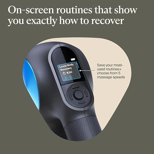 Therabody Theragun PRO Plus - 6-in-1 Deep Tissue Percussion Massage Gun, Handheld Personal Massager for Full Body Pain Relief & Muscle Tension with Biometric Breathwork, Vibration & Heated Attachments thumbnail 8