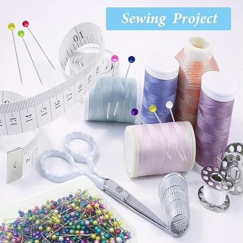 600PCS Sewing Pins Straight Pin for Fabric, Pearlized Ball Head Quilting Pins Long 1.5inch, Multicolor Corsage Stick Pin for Dressmaker, Jewelry DIY Decoration, Craft and Sewing Project thumbnail 5