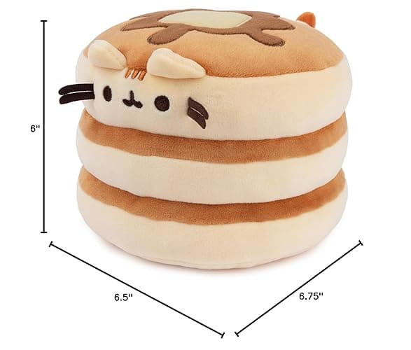 GUND Pusheen The Cat Pancake Squisheen Plush, Squishy Toy Stuffed Animal for Ages 8 and Up, Brown, 6” thumbnail 3