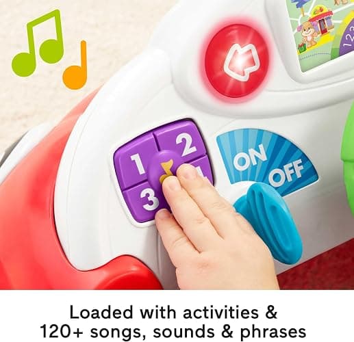 Fisher-Price Baby Toy Laugh & Learn Crawl Around Car Red Activity Center with Educational Music & Lights for Infants Ages 6+ Months (Amazon Exclusive) thumbnail 4