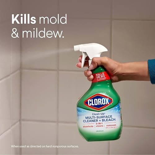 Clorox Clean-Up Multi Surface Cleaner Bleach Spray, Original, All Purpose Cleaning Spray Bottle, Mold and Mildew Cleaner, 32 Fl Oz., Pack of 3 thumbnail 3