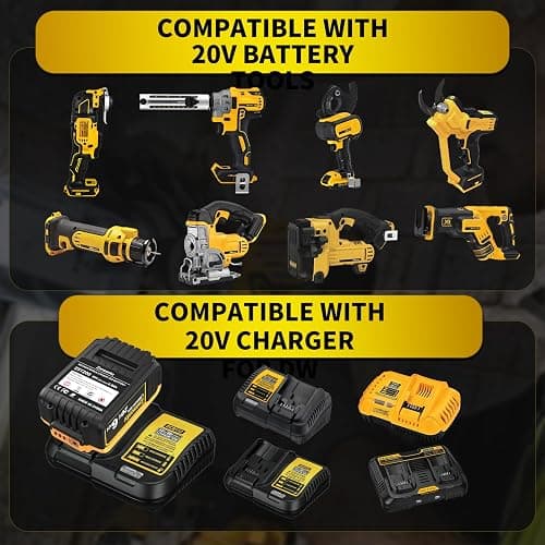 Zonsontu 2Pack 20V 6.0Ah Max Battery Compatible with Dewalt DCB200 DCD/DCF/DCG Series Cordless Power Tools and Chargers(Non Original Battery) thumbnail 2
