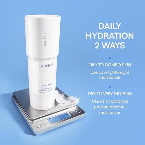 LANEIGE Cream Skin Toner & Moisturizer: Lightweight Refillable Korean Milky Toner with Ceramide & Peptide for Hydration, Firming, & Barrier Support thumbnail 6