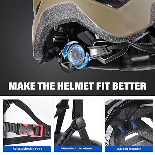 Mountain Bike Helmet with Detachable Visor, SIFVO Bike Helmet for Men and Women MTB Helmet, Adjustable Adult Bike Helmet, 57-59cm thumbnail 6