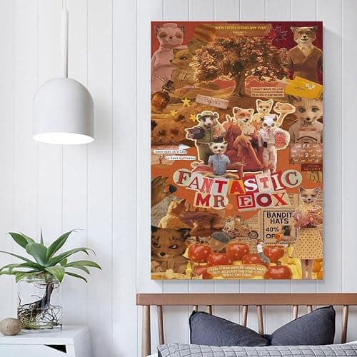 Fantastic Mr Fox Movie Poster 2 Canvas Wall Art For Room Aesthetic And Decor Poster For Bedroom Kitchen Living Room Bathroom Office Decor 08x12inch(20x30cm) Unframe-style thumbnail 5