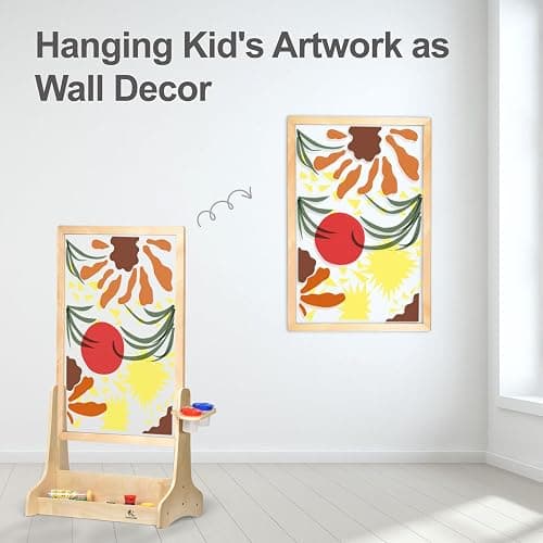 KRAND Double-Sided Plexiglass Painting Art Easel, Easy to Clean, Kids Drawing Board On Both Sides, Fun Arts and Crafts Activity for Boys and Girls thumbnail 6