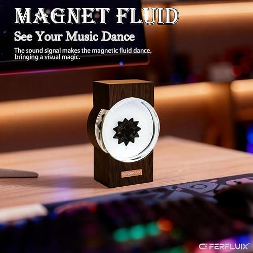 FerFluiX Ferrofluid Visualizer, Music Rhythm Lamp, Magnetic Fluid Music Mate, Dacing Desk Decor in Music, Ideal Gift for Friends (Black) thumbnail 2