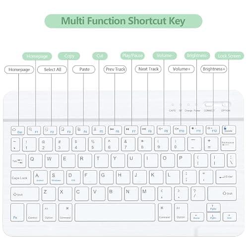 BQSS for iPad 9th Generation Case with Keyboard 10.2 inch, Wireless Detachable Keyboard for iPad 9th/8th/7th, for iPad Air 3rd Gen/Pro 10.5 inch Flip Stand Case with Built-in Pencil Holder (Green) thumbnail 6