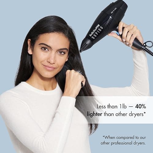 BaBylissPRO Hair Dryer, Nano Titanium Rapido 2000-Watt Blow Dryer, Hair Styling & Appliances, Black, BRAP1 thumbnail 3