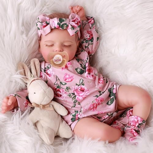 BABESIDE Lifelike Reborn Baby Dolls - Sleeping Realistic Newborn Soft Body Real Life Girl Dolls with Accessories Gifts for Kids Age 3 + & Collection, 20 inches thumbnail 8