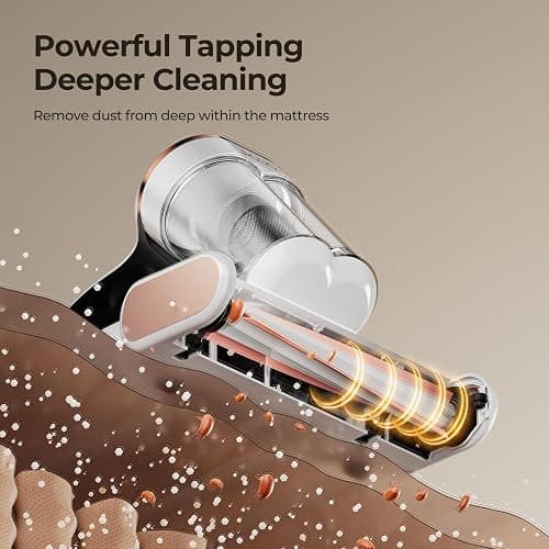 JIGOO Bed Vacuum Cleaner, Mattress Vacuum Cleaner with UV & Ultrasonic and High Heating, 13Kpa Suction 500W Powerful Double Cup Handheld Vacuums (J300 Corded) thumbnail 7