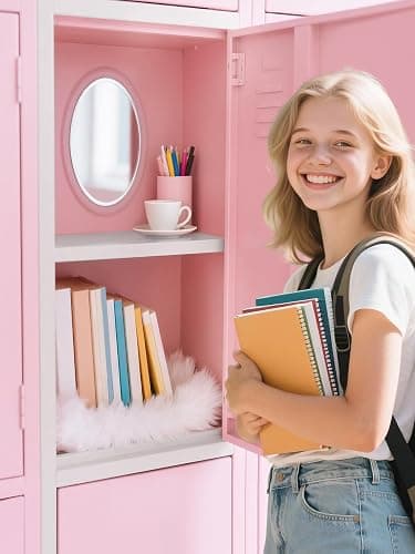 2 Pcs Locker Decor Rug for Middle ＆ High School Girls, 12" x 12", White | Cosweet Non Skid Backing, Locker Accessories, Soft Fluffy Area Carpet, Aesthetic Nail Photography Props thumbnail 2